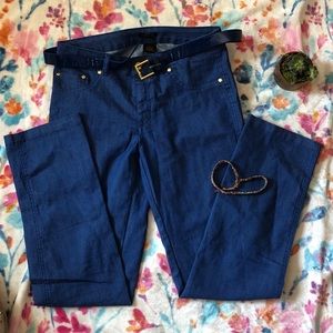 Slim fit bright blue jeans